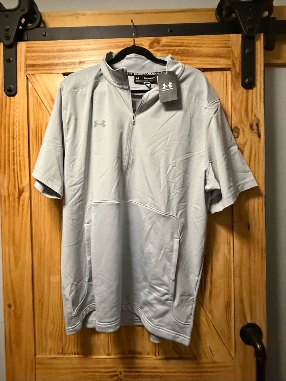 Under Armour Light Gray Men’s Short-Sleeve Quarter-Zip Performance Shirt